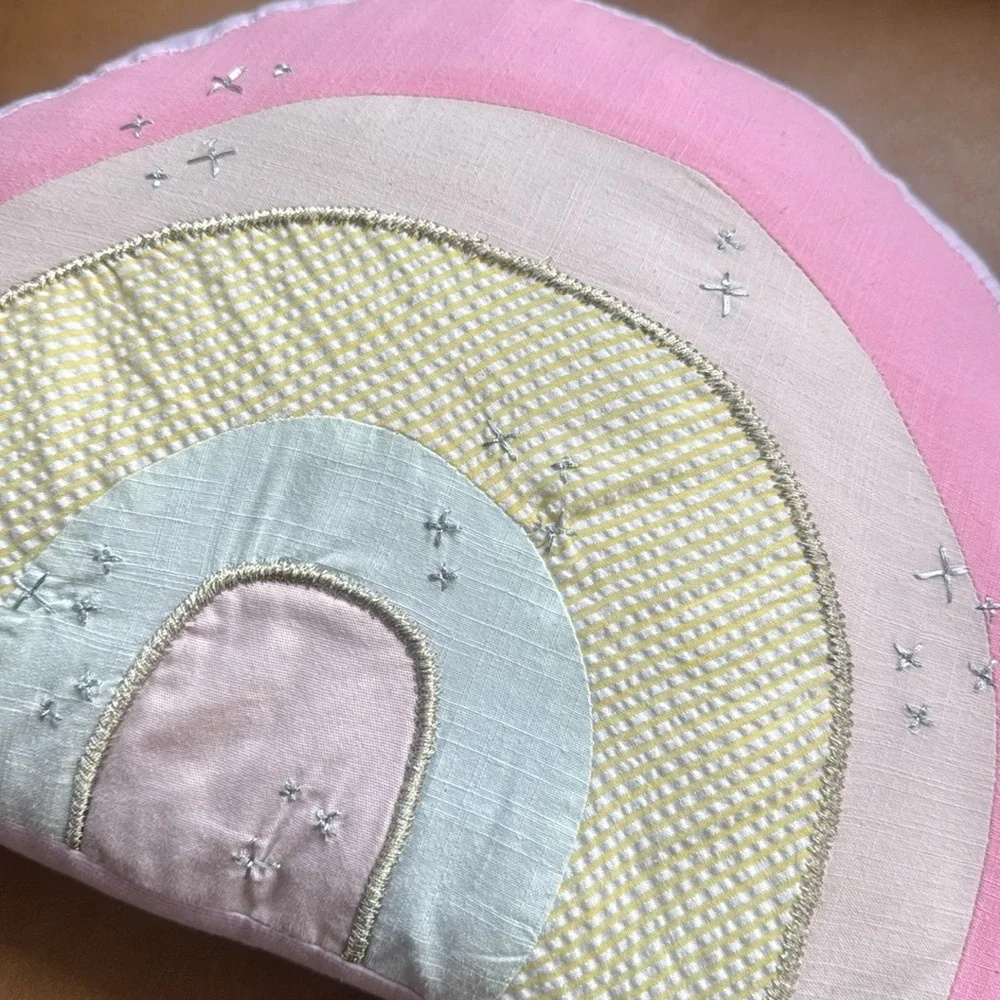 Pottery Barn Kids Retro Rainbow Decorative Pillow